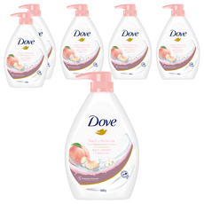 多芬 桃悅水透滋養柔膚沐浴露，滋潤保濕，水嫩柔滑, 1L, 6件