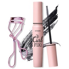 에뛰드 컬 픽스 마스카라 + 파워풀 컬링 뷰러 세트, 블랙(마스카라), 1개