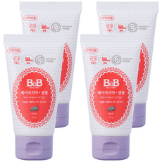 비앤비 베이비 무불소 치약 겔형 포도맛, 40g, 4개