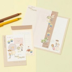 sun-star 玩具總動員返校日信封信紙組, 棕色, 1組