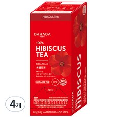 다하다 히비스커스차 40p, 1.8g, 40개입, 4개