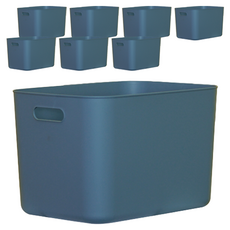 BONOHOUSE Pantry 四季生活收納籃 L, 海軍藍, 8個