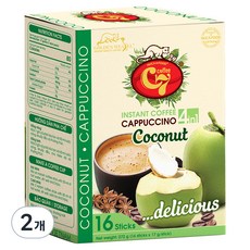 씨세븐 코코넛 카푸치노 인스턴트 커피 믹스, 2개, 16개입, 17g
