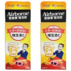 Schiff AIRBORNE 愛維寶 發泡錠, 富含10種維生素C, 10錠, 2盒