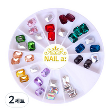 Nail-a 水鑽飾品組, 027 彩色王鑽, 2套