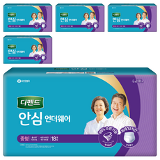 Depend 利清爽 男女通用 安心內褲型成人紙尿褲, 中型, 18入, 5個