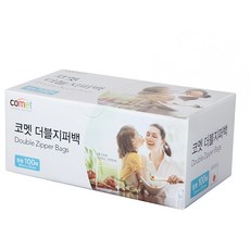 comet 雙拉鍊保鮮袋, 中(M), 100入, 1盒