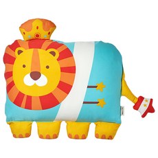 밀로앤개비 아동용 시그니처 모달 애착 동물 베개 커버 + 메쉬 솜포함, 리틀 킹 로니