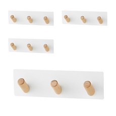 isona 愛收納 簡約 磁吸式壁掛架 門後掛勾, 白色, 4個