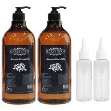 시크릿덤 아로마 아로마 디톡셀 마사지오일 유칼립투스향 + 펌프 + 공병 100ml, 1L, 2개