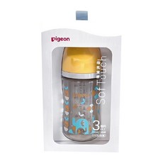 pigeon 貝親 第三代母乳實感ppsu奶瓶 3個月以上, 北歐大象, 240ml, 1個