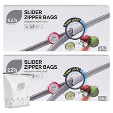 EZn이지엔 슬라이더 지퍼백, 특대(XL), 45개입, 2개