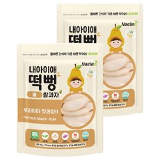 내아이애 유기농 아기과자 떡뻥 쌀과자, 30g, 2개, 배