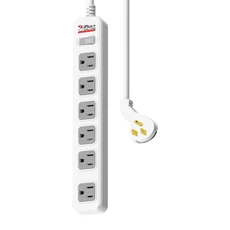 iPlus 保護傘 1切6座安全延長線組 3孔, 2.7m, 白色, 1個