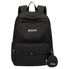 FROM HEAVEN Windy 鑰匙圈迷你小包+後背包組合 H755, 黑色的