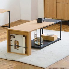 IRIS OHYAMA 愛麗思歐雅瑪 伸縮矮桌, 原木色