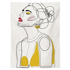 픽노아 플랫 일러스트 패브릭 태피스트리, 디자인 22