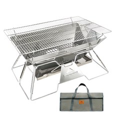 Campingmoon 柯曼 焚火台 MT-3 銀色 4.3kg 承重5kg, 1組