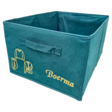 Boerma 手提衣褲收納盒 加寬無隔 無紡布+PP板, 墨綠, 1個
