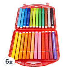 PENROTE 筆樂 柴語錄24色易水洗彩色筆, 粉紅色, 6盒
