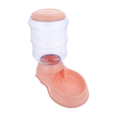 Truly House 寵物自動餵食器, 防滑底座, 加寬出糧口, 3.8L, 287g, 粉色, 1組