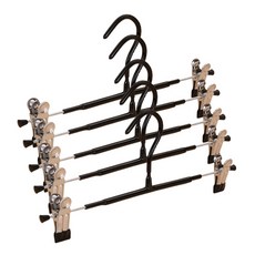 Homebly防滑防滑塗層衣架, 黑色, 5個