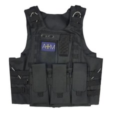 軍事戰術背心, 黑色的, 1個