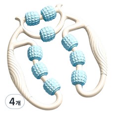 PEONIST 伸展指壓按摩滾輪, 4個, 藍色