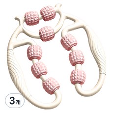 PEONIST 伸展指壓按摩滾輪, 3個, 桃色