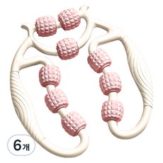 PEONIST 伸展指壓按摩滾輪, 6個, 桃色