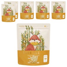 master mi 米大師 有機寶寶蔬菜餅, 6包, 25g, 玉米狸