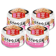ciao魚三味罐, 鮪魚 + 蟹肉棒, 60g, 4入