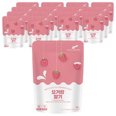 리틀스푼 요거트 큐브스낵, 요거랑 딸기, 16g, 15개
