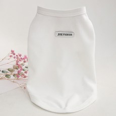 寵物簡約T恤, 1個, 白色
