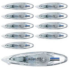 톰보우 모노에어5 펜타입 수정테이프, 모노투명, 10개