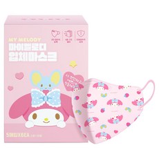 아텍스 마이멜로디 입체마스크 소형, 핑크, 6개, 5개입