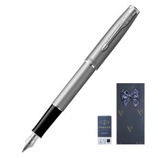PARKER Sonnet Essential CT鋼筆+補充芯禮盒組, F, 不銹鋼