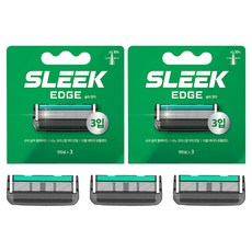 Doruko光滑邊緣刮鬍刀片, 2個, 3入