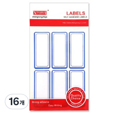 블루마토 사각 라벨 스티커 8, 파랑, 10개입, 16개