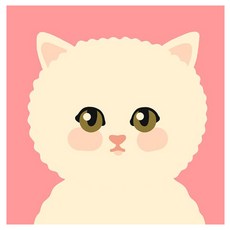 아트조이 DIY 명화그리기 20 x 20 cm, 귀여운아기고양이하양이, 1개