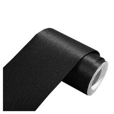 iINDOORS 木紋踢腳線 腰線貼 10x1000cm 防水 防油 防潮 自帶背膠, T款 黑色, 1個