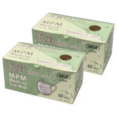 沐糠 平面滿版醫療口罩 成人, 五合一女神馬卡龍, 50片, 2盒