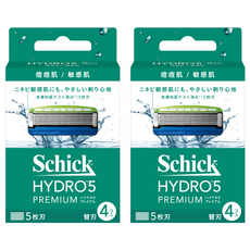 Schick 舒適牌 水次元5 Premium 敏感肌用 替刃, 4片, 2組