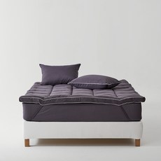 La Pomme 素色滾邊絎縫床墊, 炭灰色
