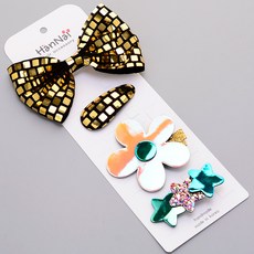 HANNAL RIBON 亮面炫彩花朵髮夾