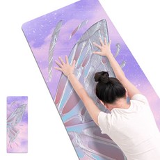 Sabina 蝴蝶防滑瑜珈墊巾, 1個, 紫色