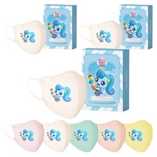 브리드케어 캐치티니핑 새콤달콤 티니핑 시즌 4 스페셜 에디션 샤샤핑 일회용 마스크 아동용 5종 x 3p 세트 소형 L, 혼합색상, 3세트