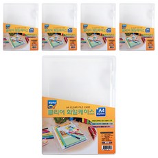 Alpha mall 透明A4檔案盒 40mm, 單一顏色, 5個