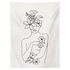 픽노아 플랫 일러스트 패브릭 태피스트리, 디자인 5