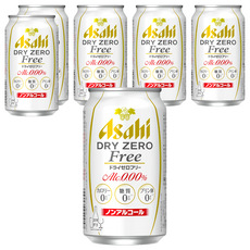 Asahi 朝日 Dry Zero Free 無酒精啤酒風味飲, 350ml, 6個